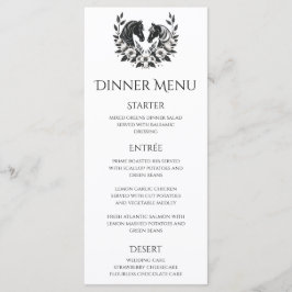 Menú Boda de novillos y flores