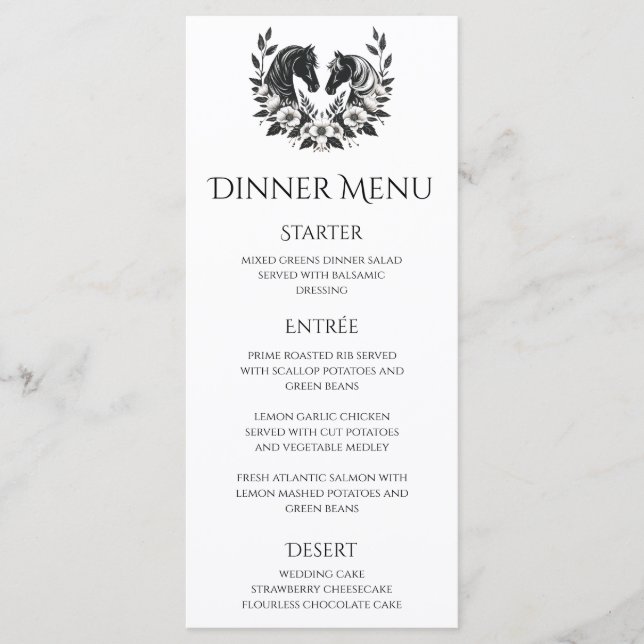 Menú Boda de novillos y flores (Anverso)