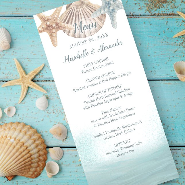 Menú Boda de oleada oceánica náutica (Subido por el creador)