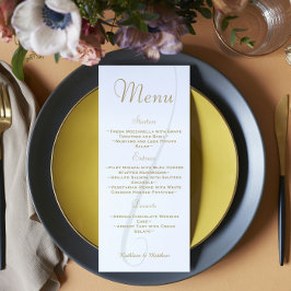Menú Boda de oro elegante