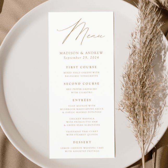 Menú Boda de oro elegante moderna (Subido por el creador)