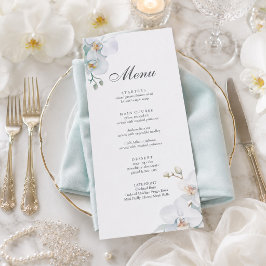 Menú Boda de orquídea salvaje elegante moderna