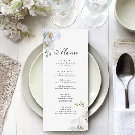 Menú Boda de orquídea salvaje elegante moderna
