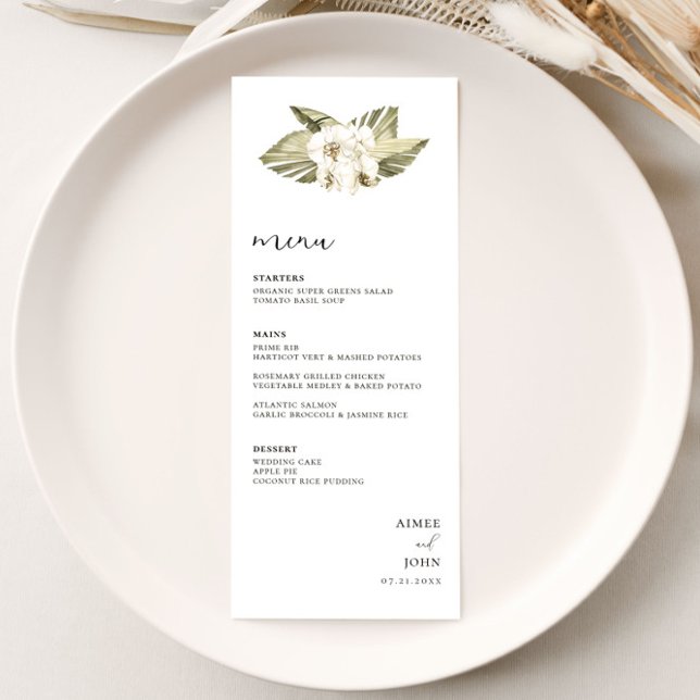 Menú Boda de orquídeas blancas (Subido por el creador)