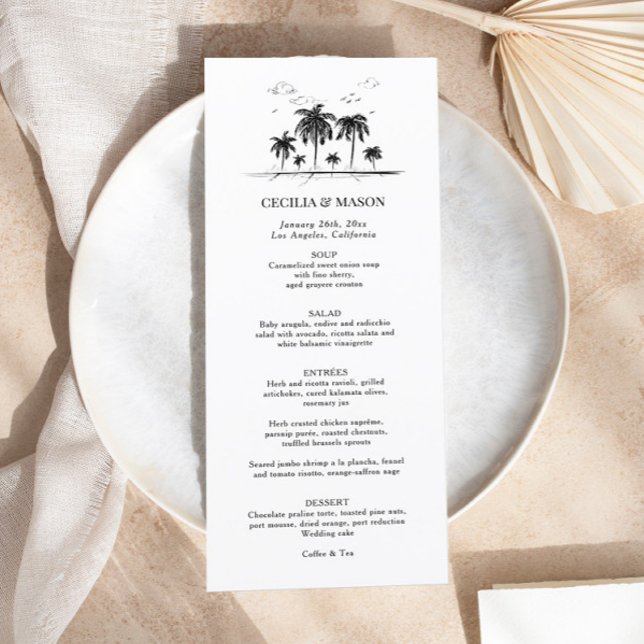 Menú Boda de palmeras de playa tropical (Subido por el creador)