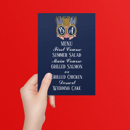 Menú Boda de parejas militares de estilo antiguo