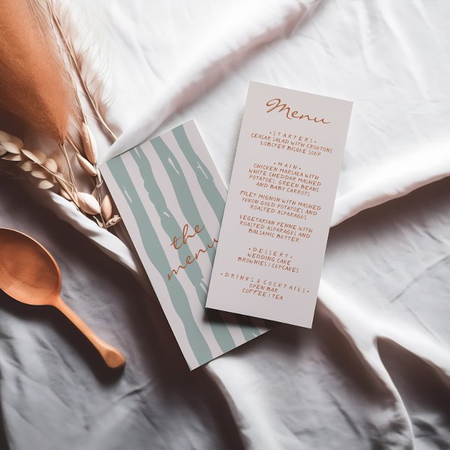 Menú Boda De Pinstripes De Tierra Escrita De Otoño (Subido por el creador)
