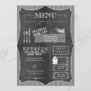 Menú Boda de pizarra CBWX