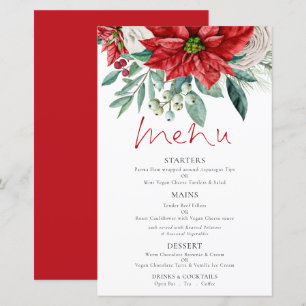 Menú Boda de Poinsettia Florals de presupuesto