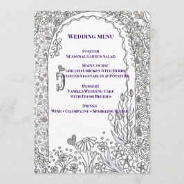Menú Boda de puerta de jardín caprichosa y elegante