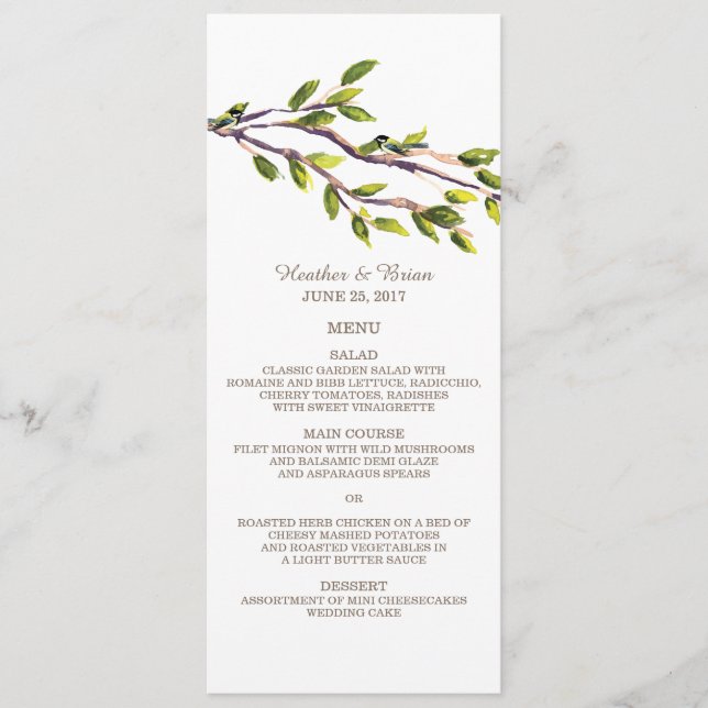 Menú Boda de ramas pinchadas (Anverso)