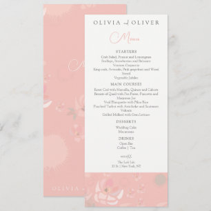 Menú Boda de Rosas de té suaves