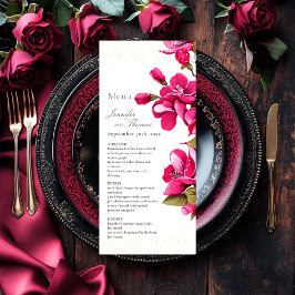 Menú Boda de Rosas Silvestres Magenta