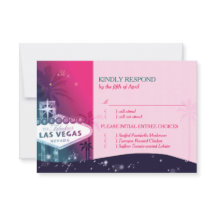 Menú Boda de Rótulo de Las Vegas Elección RSVP