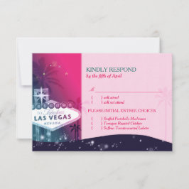 Menú Boda de Rótulo de Las Vegas Elección RSVP