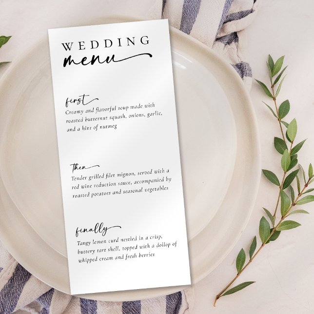 Menú Boda de script minimalista (Subido por el creador)
