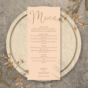 Menú Boda de secuencias de comandos de caligrafía de to