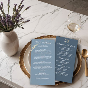 Menú Boda de sinfonía floral sin tiempo
