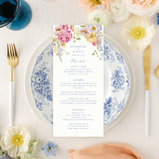 Menú Boda de Soft Garden Florals