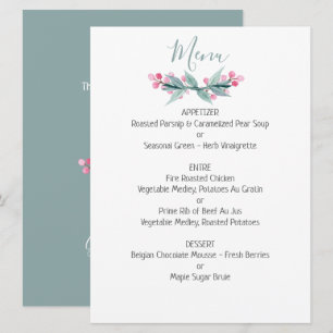 Menú Boda de Summer Sage