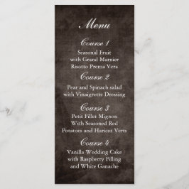 menú boda de tarro de masón rústico marrón