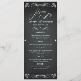 Menú Boda de tipografía audaz de cartón