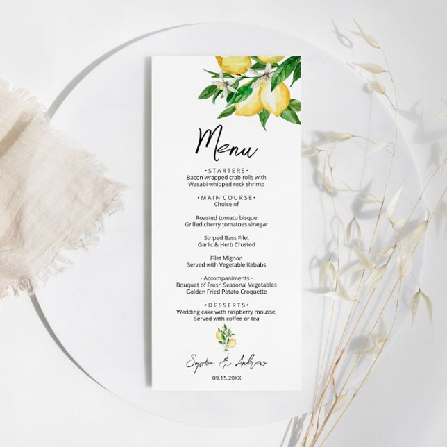 Menú Boda de vegetación de limón (Subido por el creador)