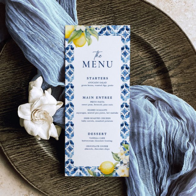 Menú Boda de verano mediterráneo limón (Subido por el creador)
