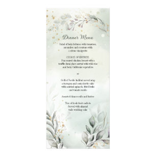 Menú Boda de verde y oro