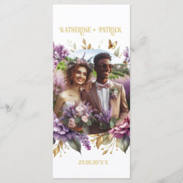 Menú Boda de viñas de Lilac y Lavender