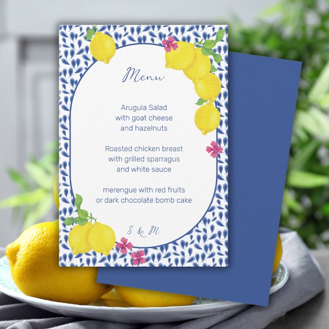 MENÚ BODA DE WATERCOLOR LEMONS (Subido por el creador)