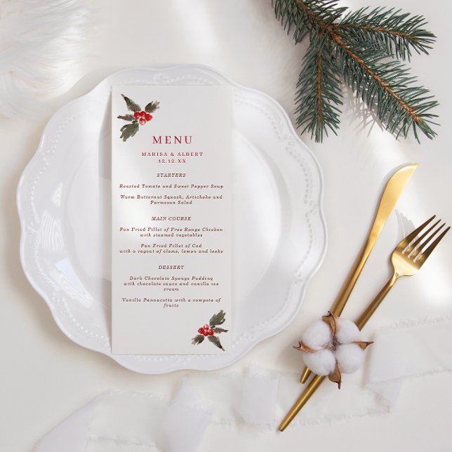 Menú Boda de Winter Holly (Subido por el creador)