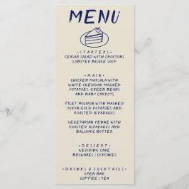 Menú Boda del Boho moderno retro negrita escrito a mano