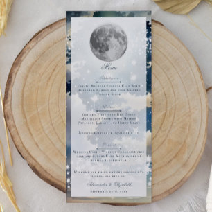 Menú Boda del cielo nocturno lunar