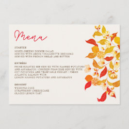 Menú Boda del follaje de cítricos de amor de la Lemonía