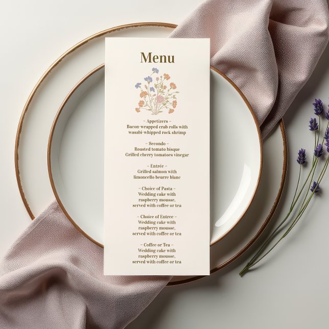 Menú Boda del marco antiguo floral de Rococo (Subido por el creador)