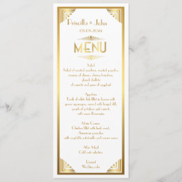 Menú Boda del menú, reunión del menú, gran Gatsby,