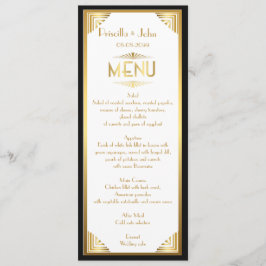 Menú Boda del menú, reunión del menú, gran Gatsby,