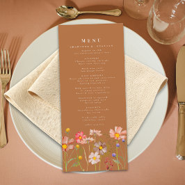 Menú Boda del Naranja de Boho Fall Floral