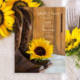 Menú Boda del occidente del girasol del país