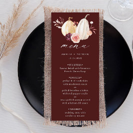 Menú Boda del otoño de la calabaza de Borgoña