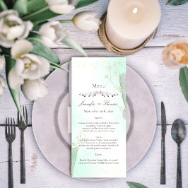 Menú Boda del Purpurina botánico verde de la Casa 