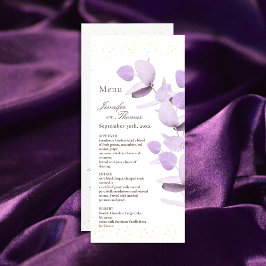 Menú Boda del Purpurina Eucalyptus de Lavanda Clás
