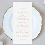 Menú Boda Desierto Terracotta White<br><div class="desc">menú delgado para coincidir con la colección *si desea más opciones de papel este diseño se puede transferir a un programa delgado *o para más ayuda póngase en contacto conmigo</div>