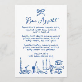 Menú Boda editable dibujado por mano de WONDERLAND