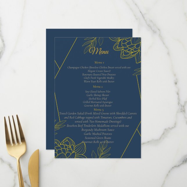 Menú Boda Elegancia Dorada (Anverso/Reverso In Situ)