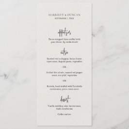 Menú Boda elegante atemporal en beige neutro
