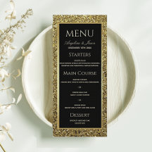 Boda Elegante con Brillo Negro y Dorado