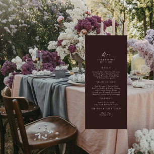 Menú Boda elegante de Borgoña Larga