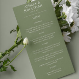 Menú Boda Elegante Moderno y Simple Elements